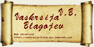 Vaskrsija Blagojev vizit kartica